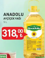 TARIM KREDİ ANADOLU AYÇİÇEK YAĞI 5 L TARIM KREDİ ANADOLU AYÇİÇEK YAĞI 5 L